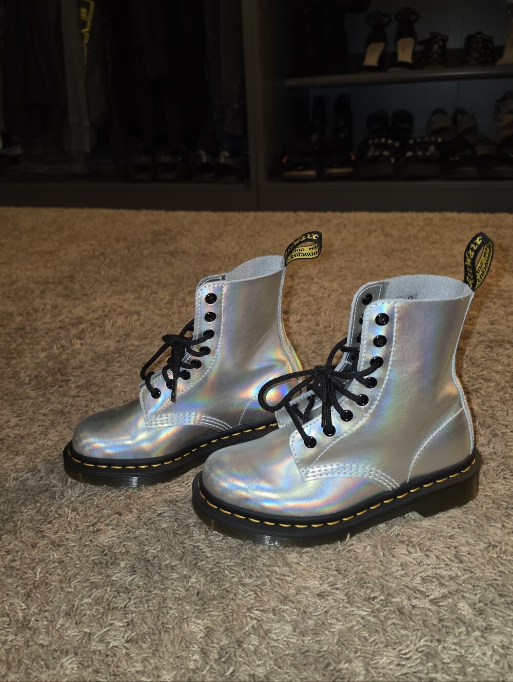 Dr. Martens Holographic 1460 Lace-Up Boots